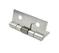 cerniere Cerniera a molla in acciaio inossidabile 304 Forza elastica Chiusura automatica nascosta con reset da 0 gradi 1 pezzo(Silver)