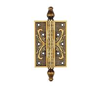 Cerniere, Cerniera for porta con cerniera laterale intagliata in stile europeo, cerniera for porta con cuscinetto silenzioso, adatta for porte in legno(Gold)