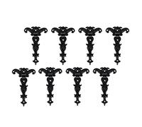 Cerniere Cerniera for porta del mobile, connettore for porta, decorazione della cerniera in lega di zinco del cassetto della scatola di legno di stile europeo(Black)