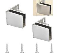 cerniere， Cerniera for porta in vetro senza telaio in lega di zinco da 2 pezzi, montaggio laterale a 90 gradi, for spessore 3-5 mm(Bright Surface)