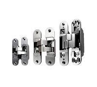 cerniere Cerniera invisibile per porta in legno per interni Cancello a battente a 180 gradi Cerniera nascosta a croce nascosta regolabile 3D hardware (Color : RCH-09 Left)