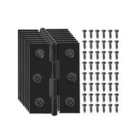 Cerniere Cerniere for porte in acciaio inossidabile con viti, cerniere a testa, for mobili, cassetti e piastre di montaggio for riparazione, staffe fissaggio piatte(8 sets)