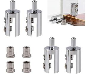 cerniere， Clip for armadietti con cerniere a bilico for porte in vetro senza telaio da 4 pezzi for oscillazione libera 3-5 mm
