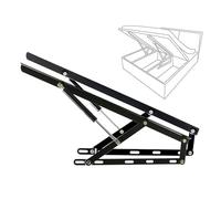 Cerniere con Molla a Gas Per Box Letto Pesanti, Alza Rete Letto Matrimonial, Set di Cerniere Per Telaio Letto con Contenitore Sollevabile, Supporti di Sollevamento con Ammortizzatore a Gas(90cm)