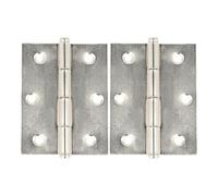 Cerniere con Spina a Levare in Ferro per Mobili, Armadi, Porte e Infissi - Cerniere in Ferro Resistenti Facili da Montare, Ideali per Uso Interno ed Esterno (ferro nichelato 35x40 mm. 2 pz.)