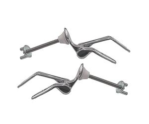Cerniere Conca 45° inclinate ottone cromato fissaggio dal basso per copriwater in legno by HYDRO HOME
