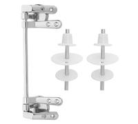 Cerniere Coprisedile Wc in Lega di Zinco Argento 155mm | Ricambio per Riparazione e Montaggio, Finitura Lucida Contemporanea, Stabilità Elevata, Installazione Semplice