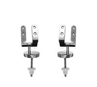 Cerniere coprivaso sedile wc copriwater di ricambio UNIVERSALI in ACCIAIO INOX (COPPIA) CON VITI