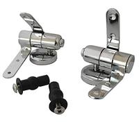 Cerniere copriwater universali 2pz cromate supporti agganci per sedile Art.79573