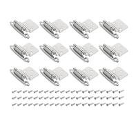 Cerniere da incasso per mobili da cucina da 3/8", 12 pezzi con viti, argento