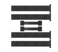 Cerniere Decorative Magnetiche per Porte Metalliche(Black) | 6 totali, 4 cerniere e 2 maniglie, design per stile carrozza, finitura nera opaca, per facile pulizia