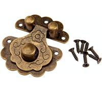 Cerniere decorative retrò, Cerniere antiche, Cerniere decorative retrò 1PC 40 * 36mm Bronzo antico Scatola Hasp Chiusura a scatto Cassapanca for gioielli Scatola di legno Serratura Serratura Strumenti