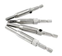 Cerniere di mobili piani metallici, 4 Pcs HSS Self Centering Drill Bit Set For Door Hinge 1/4 inch Hex Shank With Hex Key