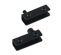 Cerniere di porta di vetro dell'acciaio inossidabile nessuna prova della | Proof con cuscinetti in gomma per vetrine da 5 - 6 mm di spessore, per ufficio, colore argento, confezione da 2
