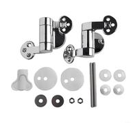 Cerniere di ricambio in lega di zinco per WC a chiusura lenta per WC in legno e resina, con dadi di fissaggio in nylon resistenti e dimensioni regolabili