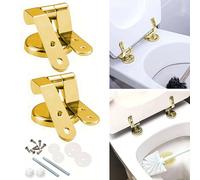 Cerniere di Ricambio Oro per WC con Rondelle in Nylon e Raccordi Regolabili