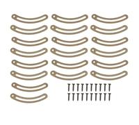 Cerniere di Supporto del Coperchio con Viti, Hardware con Asta Ricurva Cerniera di Soggiorno del Coperchio in Rame Antiruggine e di Lunga Durata per Armadio Portagioie 20 PZ (Colore Bronzo)