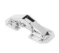 Cerniere for ante di armadietti a ponte in acciaio laminato a freddo Premium da 10 pezzi, cerniera for mobili NoDrill n. 2, trattamento placcato e antiruggine (cerniera con perno da 4 pollici)