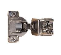 Cerniere for mobili con chiusura ammortizzata, 2 pezzi, in nichel satinato, for mobili da cucina, sovrapposizioni da 1-1/2 pollici, for ante frontali di mobili.(1 Inch 2PS)