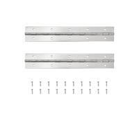 Cerniere for mobili in acciaio inossidabile 304, 2 pezzi, for porte, pannelli, attrezzature da cucina, armadietti di stoccaggio in metallo, cerniere continue for pianoforte(WHITE)