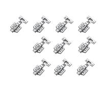 Cerniere for mobili in acciaio inossidabile da 10 pezzi a scomparsa con chiusura ammortizzata for porta idraulica viti Per Ante Di Armadi, Guardaroba(Inset)