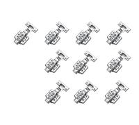 Cerniere for mobili in acciaio inossidabile da 10 pezzi a scomparsa con chiusura ammortizzata for porta idraulica viti Per Ante Di Armadi, Guardaroba(Half Overlay)