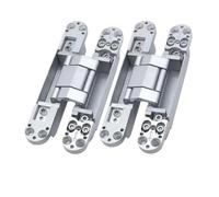 Cerniere for porte 2 pezzi, nascoste, regolabili, con apertura verso l'esterno in legno a croce(2PCS 40KG-silver)