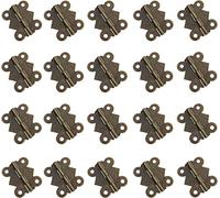 Cerniere for Porte E Armadi A Farfalla Da 20 Pezzi, Multicolor, Dimensioni 90° E 180°(Bruin,Medium 180°)