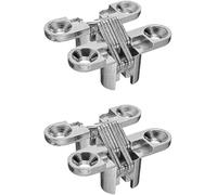 Cerniere for porte invisibili con cuscinetti a sfera in acciaio, 2 pezzi, cerniera a croce staccabile, nascosta, for armadietti, armadi, scatole di legno, mobili for finestre pieghevoli
