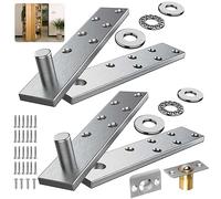 Cerniere girevoli per porte, resistenti, sistema di cerniere invisibili, con ferramenta a sfera per legno fino a 136 kg, libreria nascosta e libreria Murphy (resistenti)