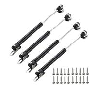 Cerniere idrauliche for mobili da cucina, cerniere a molla a gas for porta dell'armadio, 4 pezzi Per Ante Cucina(Black,15KG 150N)