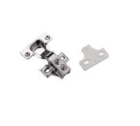 Cerniere idrauliche in acciaio inossidabile a braccio corto con tazza da 35 mm, cerniere ammortizzatore for ante dell'armadio laterali strette(Half overlay 1 pc)