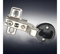 Cerniere in acciaio con coperchio, diametro della tazza 35 mm, spessore coppa 11 mm, per porte in vetro spesse 4-8 mm, confezione da 2, finitura argento