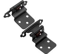 cerniere in acciaio inossidabile, 2 pz. Bicolore con chiusura automatica a molla nascosta Soft-Close Overlay Cerniere a filo Porte Finestre(Black)