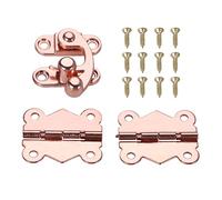 Cerniere in acciaio inossidabile, cerniera decorativa con cuscinetto in oro rosa for cassetti e ante, con fibbia in legno, chiusura a scatto, ferramenta for mobili