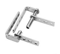 Cerniere in acciaio inox spazzolato per porte, resistenti alla ruggine e ai graffi, adatte per porte in legno, armadi e interni, set di 2 cerniere (S)