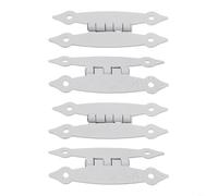 Cerniere in ferro antico a forma di H, 8,9 cm, finitura nera, cerniere decorative per porte per mobili da cucina, armadi e mobili retrò (bianco)