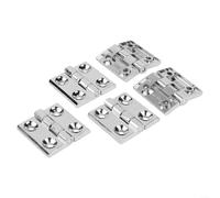 Cerniere in lega di zinco, 5 pezzi, per porte di armadi, scatole, capannoni, paraschiena, mobili, esigenze di montaggio industriale (60 x 60 cm, argento)
