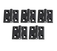 Cerniere in lega di zinco, 5 pezzi, per porte di armadi, scatole, capannoni, paraschiena, mobili, esigenze di montaggio industriali (60 x 60 cm, nero)