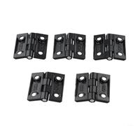 Cerniere in lega di zinco, 5 pezzi, per porte di armadi, scatole, capannoni, paraschiena, mobili, esigenze di montaggio industriali (40 x 40 cm, nero)