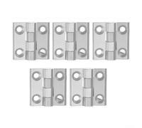 Cerniere in lega di zinco, 5 pezzi, per porte di armadi, scatole, capannoni, paraschiena, mobili, esigenze di montaggio industriale (50 x 50 cm, argento)