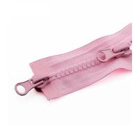 Cerniere in nylon a spirale, cursori per cerniere, Cerniere 3 pezzi cerniera giacca cerniera doppia vestiti cerniera accessori sacco a pelo cerniera doppia apertura bidirezionale testa(Roze,90CM-5#)