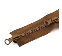 Cerniere in nylon a spirale, cursori per cerniere, Cerniere 3 pezzi cerniera giacca cerniera doppia vestiti cerniera accessori sacco a pelo cerniera doppia apertura bidirezionale testa(Bruin,90CM-5#)