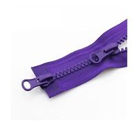 Cerniere in nylon a spirale, cursori per cerniere, Cerniere 5 pezzi 80/90/100/120/150cm Cerniera doppia a due vie con chiusura automatica e apertura a due vie for giacca fai da te cucito(Purple,120CM-
