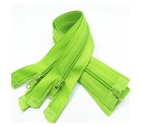 Cerniere in nylon a spirale, cursori per cerniere, Cerniere 5 pezzi Cerniera aperta 20 cm-60 cm Adatto for il processo di cucitura degli indumenti(Green,40CM-5PCS)