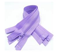 Cerniere in nylon a spirale, cursori per cerniere, Cerniere 5 pezzi Cerniera aperta 20 cm-60 cm Adatto for il processo di cucitura degli indumenti(Light Purple,35CM-5PCS)
