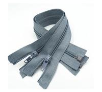 Cerniere in nylon a spirale, cursori per cerniere, Cerniere 5 pezzi Cerniera aperta 20 cm-60 cm Adatto for il processo di cucitura degli indumenti(Gris,60CM-5PCS)