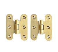 Cerniere In Ottone 2pcs, Cerniera Addensata A Forma Di H. Cerniera A Farfalla Piatta Dorata Della Cerniera Dorata(51 * 62mm)