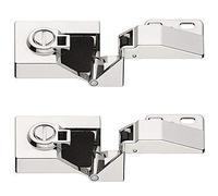 Cerniere in vetro per porta senza foro in vetro, cerniere cromate lucide, angolo di apertura 170°, cerniere per mobili per battuta angolare, 2 pezzi