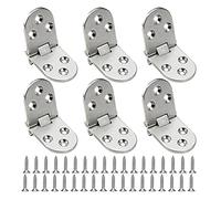 Cerniere Inox,6 Pezzi Cerniera Pieghevole,Armadio Fold Costruzione Hardware Tavolo Pieghevole Cerniera Mobili Porta Ingresso Cerniera Con Viti Argento